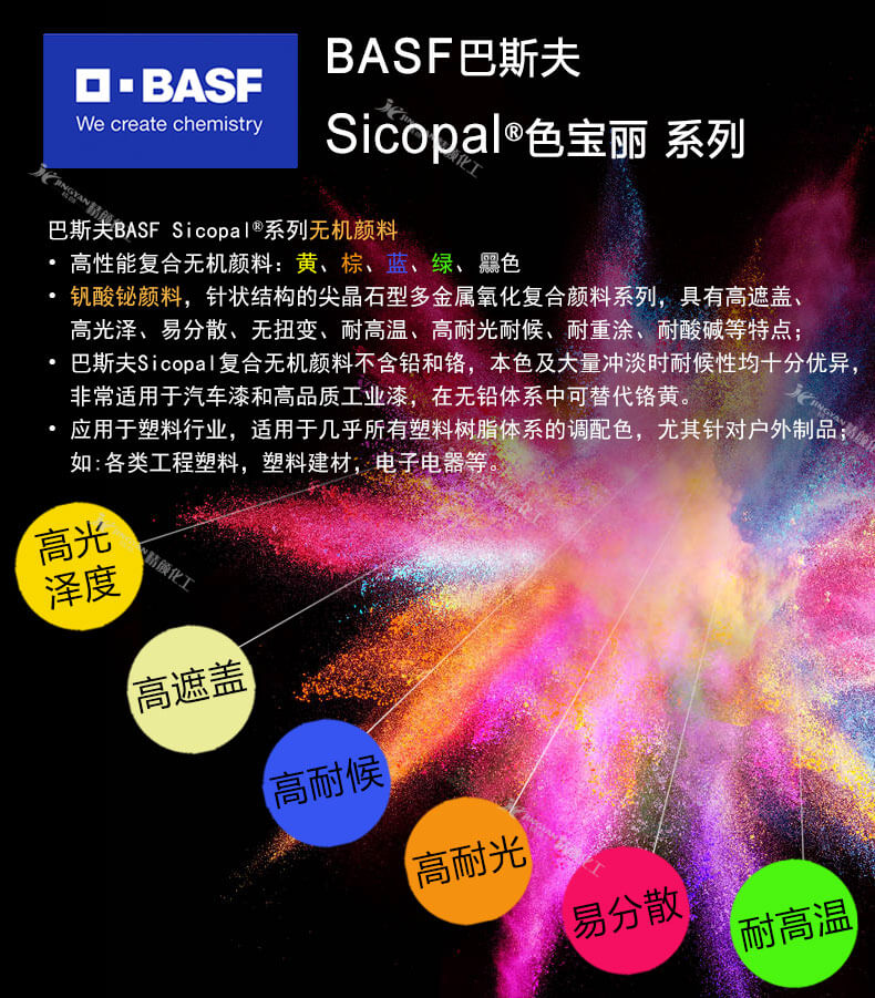 巴斯夫色麗寶高性能復合無機顏料優勢